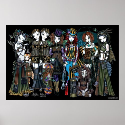 Myka Jelina Gothic Steampunk Tribal Circus Fairies Poster