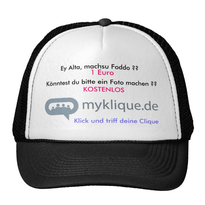 mykliqueLogo, Ey Alta, machsu Foddo?? , 1 euro,… Mesh Hat