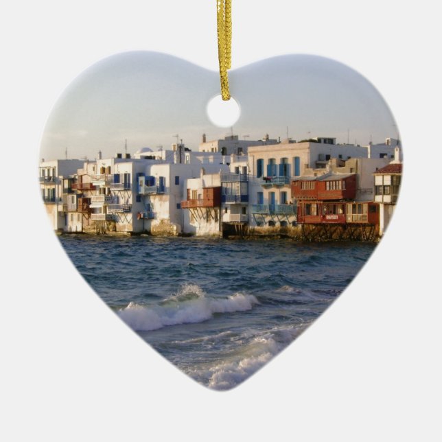 Mykonos 4 ceramic ornament (Front)