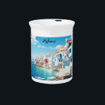 Mykonos Beverage Pitcher<br><div class="desc">Beautiful island Mykonos in Greece</div>