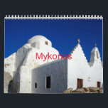 Mykonos Calendar<br><div class="desc">Classic whitewashed buildings line the labyrinthine streets of Mykonos Island.</div>