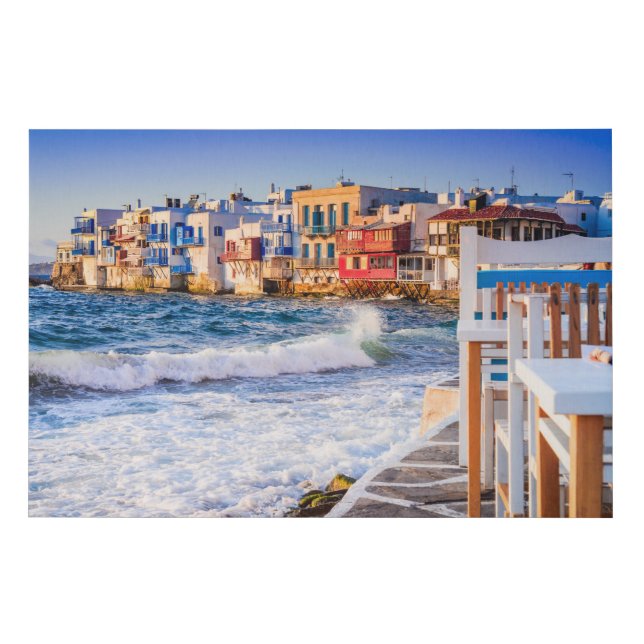 Mykonos canvas, Greek Islands Faux Canvas Print (Front)