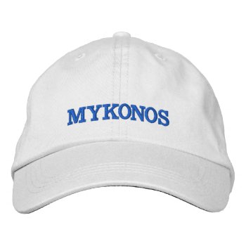 Mykonos Embroidered Hat by Azorean at Zazzle