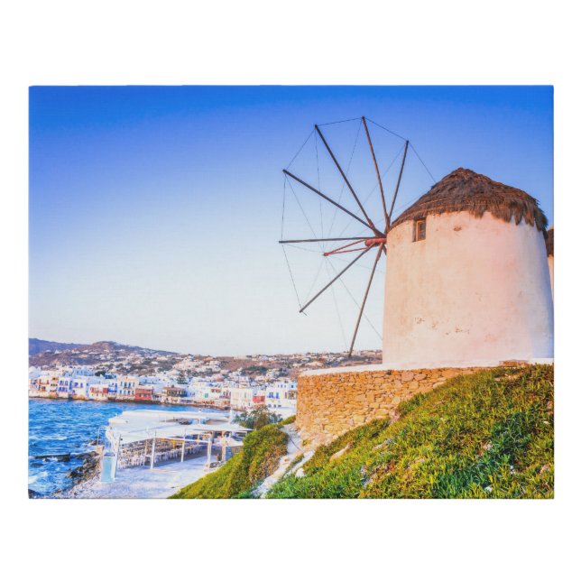 Mykonos Faux Canvas Print (Front)