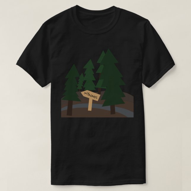 Mykonos Fleet Foxes Sticker T-Shirt (Design Front)