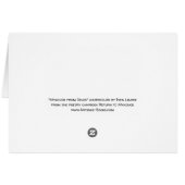 "Mykonos from Delos" view watercolor art card (Back Horizontal)