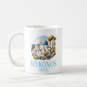 Mykonos Greece Greek Island Vintage Travel Coffee Mug