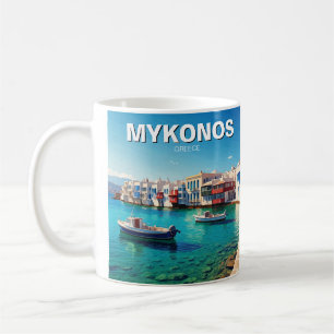 Mykonos Greece Greek Islands boats Coffee Mug