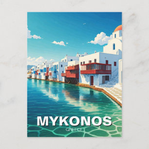 Mykonos Greece Greek Islands Postcard