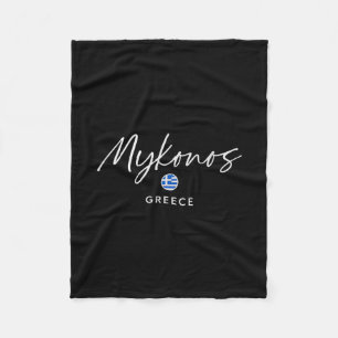 Mykonos Greece Island Trip Summer Sea Escape Fleece Blanket