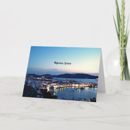 Mykonos Greece landscape photograph Card