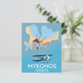 Mykonos Greece Map travel poster (Standing Front)