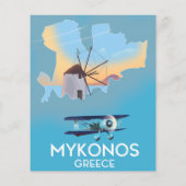 Mykonos Greece Map travel poster (Back)