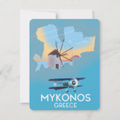 Mykonos Greece Map travel poster (Back)