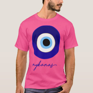 Mykonos - Greece Mati Edition Blue White. T-Shirt