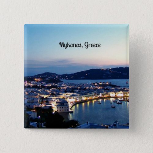 Mykonos Greece panorama Button