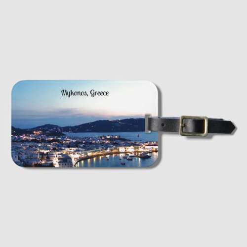Mykonos Greece panorama Luggage Tag