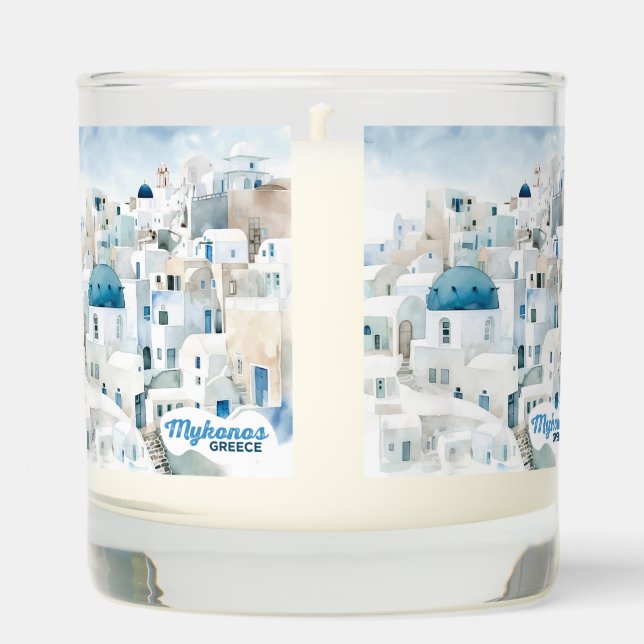 Mykonos Greece Scented Candle (Front)