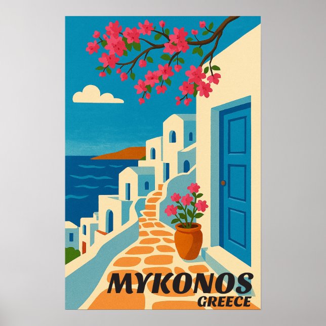 Mykonos Greece Seaside Travel  Poster (Front)
