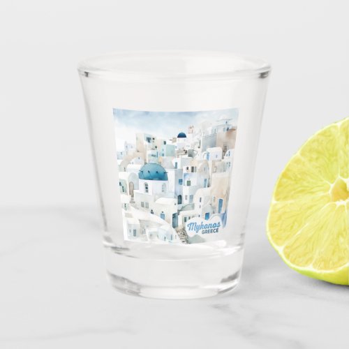 Mykonos Greece Shot Glass