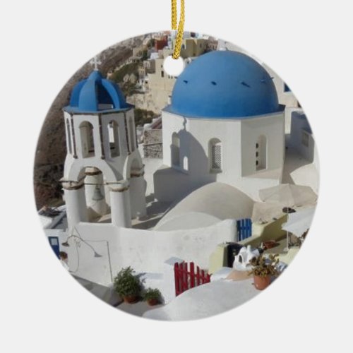 Mykonos Greece Travel Ceramic Ornament