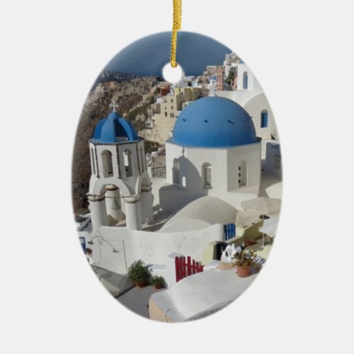 Mykonos Greece Travel Ceramic Ornament