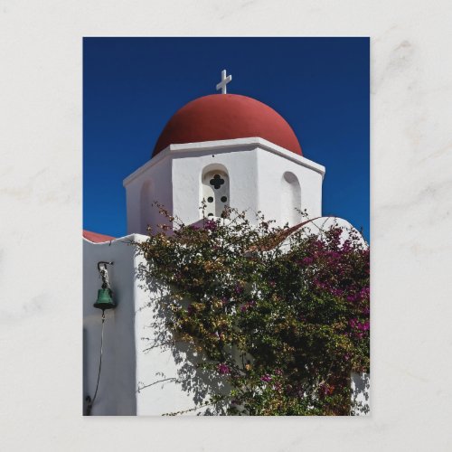 Mykonos Greece Travel _ Church Cafe Europe Tourism Postcard