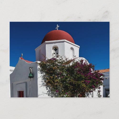 Mykonos Greece Travel _ Church Cafe Europe Tourism Postcard