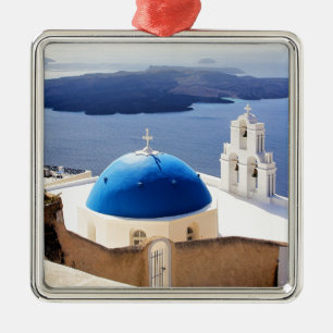 Mykonos Greece Travel Europe Tourism Santorini Metal Ornament