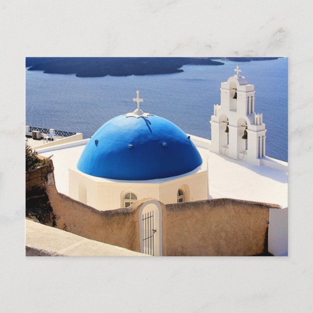Mykonos Greece Travel Europe Tourism Santorini Postcard (Front)