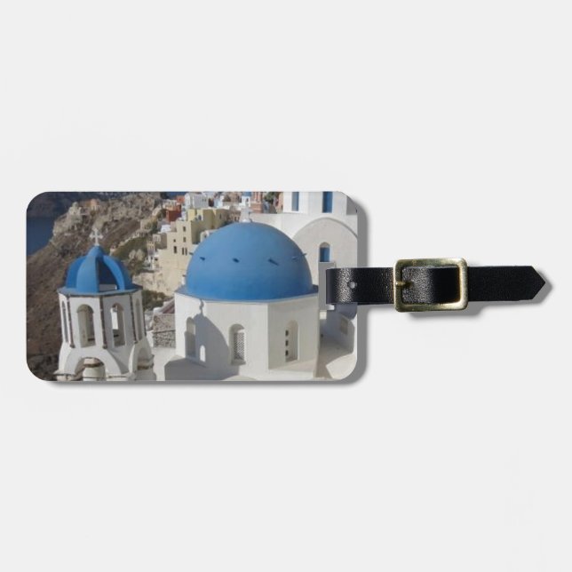 Mykonos Greece Travel Luggage Tag (Front Horizontal)