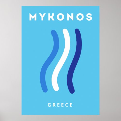 Mykonos Greece Travel Places  Poster