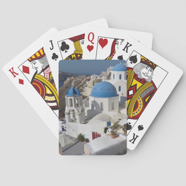 Mykonos Greece Travel Poker Cards (Back)