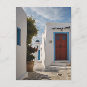 Mykonos Greece Travel Postcard