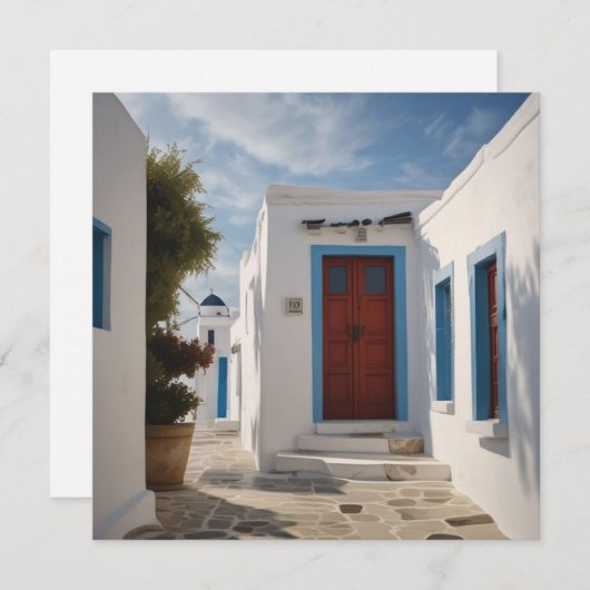 Mykonos Greece Travel Postcard (Front/Back)