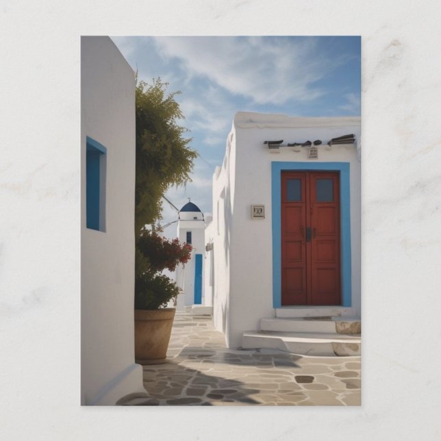Mykonos Greece Travel Postcard (Front)