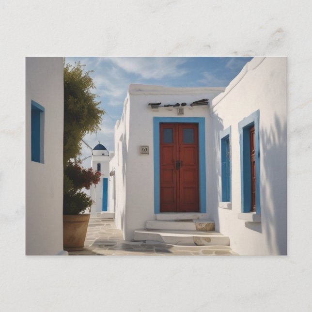 Mykonos Greece Travel Postcard (Front)