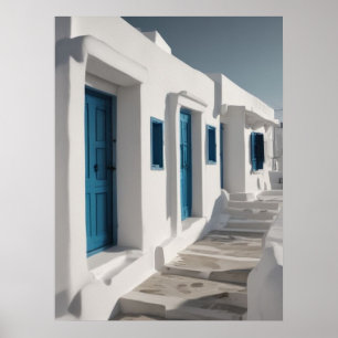 Mykonos Greece Travel Poster