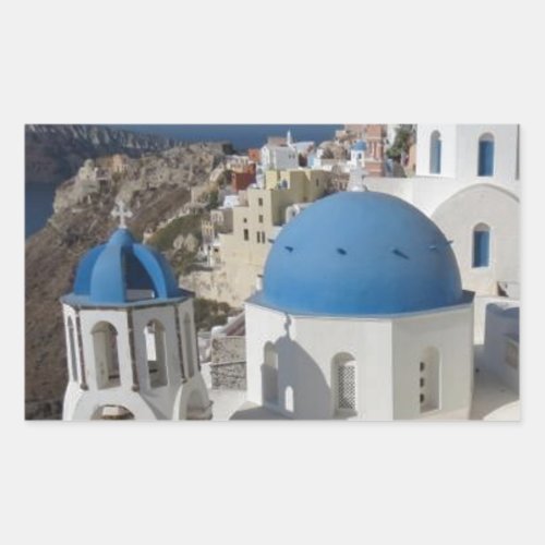 Mykonos Greece Travel Rectangular Sticker