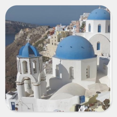 Mykonos Greece Travel Square Sticker
