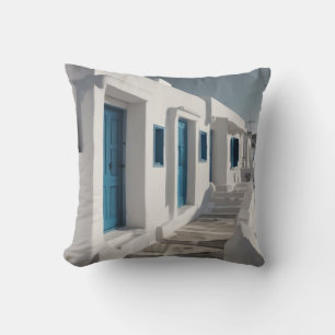 Mykonos Greece Travel  Throw Pillow