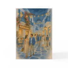 Mykonos Greece Watercolor