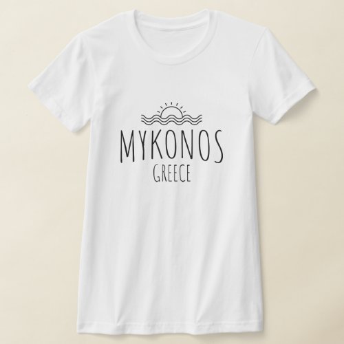 Mykonos Greece Women T_shirt