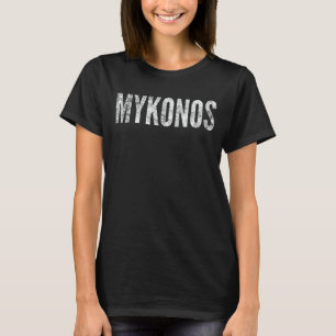 Mykonos Greek Islands Distressed-style T-Shirt