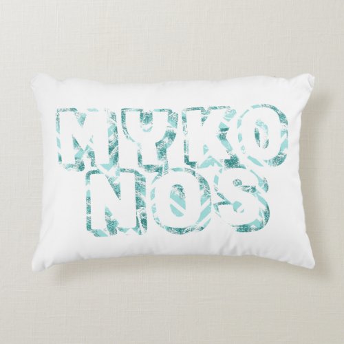 mykonos _ I love mykonos Accent Pillow