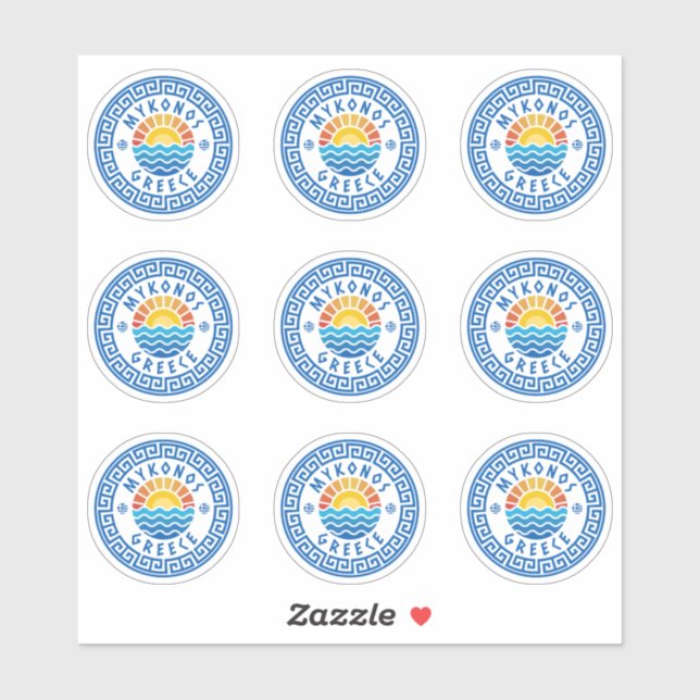 Mykonos Island, Greece Multiple Pack Sticker (Sheet)