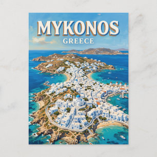 Mykonos Island Greece Postcard