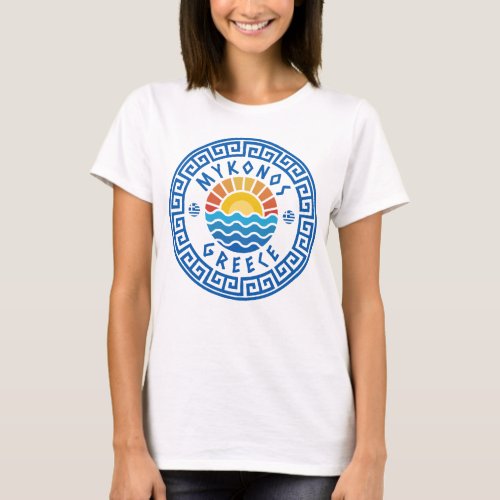 Mykonos Island Greece _ Sunshine And Sea Womens T_Shirt