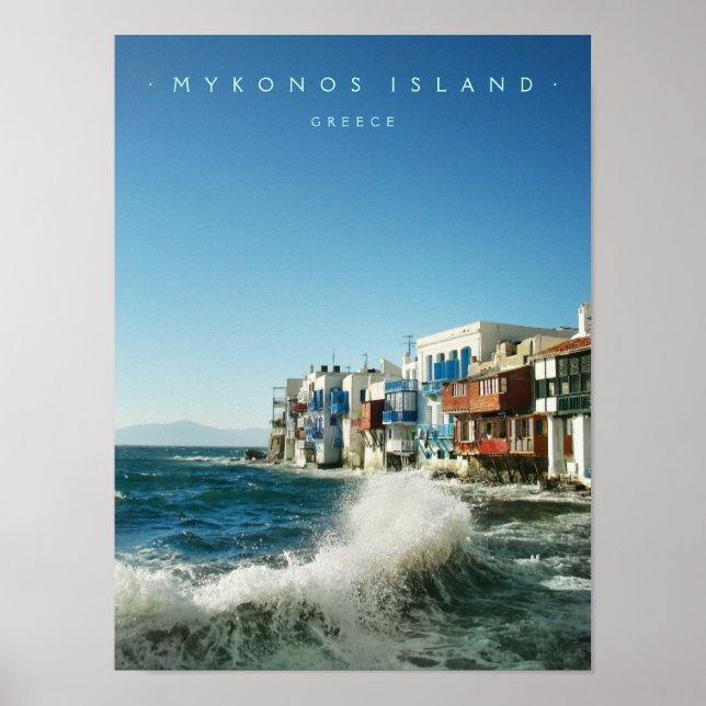 Mykonos Island Little Venice Greece Poster (Front)