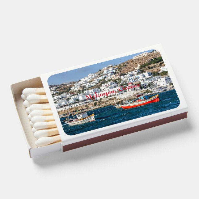 Mykonos Island Matchboxes (Front Open)
